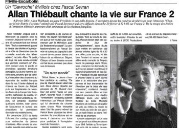 Allan Vermeer chante la vie sur France 2