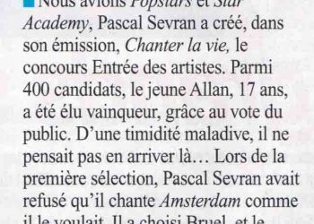 Allan Vermeer, le petit protégé de Pascal Sevran