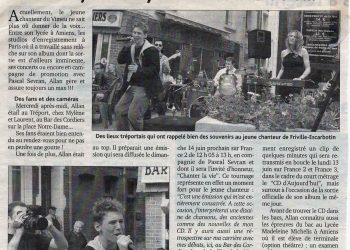 Allan Vermeer, un CD, la télé et le bac...